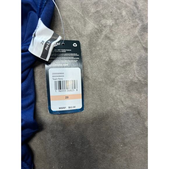 Speedo Women's Swimsuit One Piece Pro‎ Lt Super Pro Solid Team Navy Size 28 NWT - Picture 5 of 7